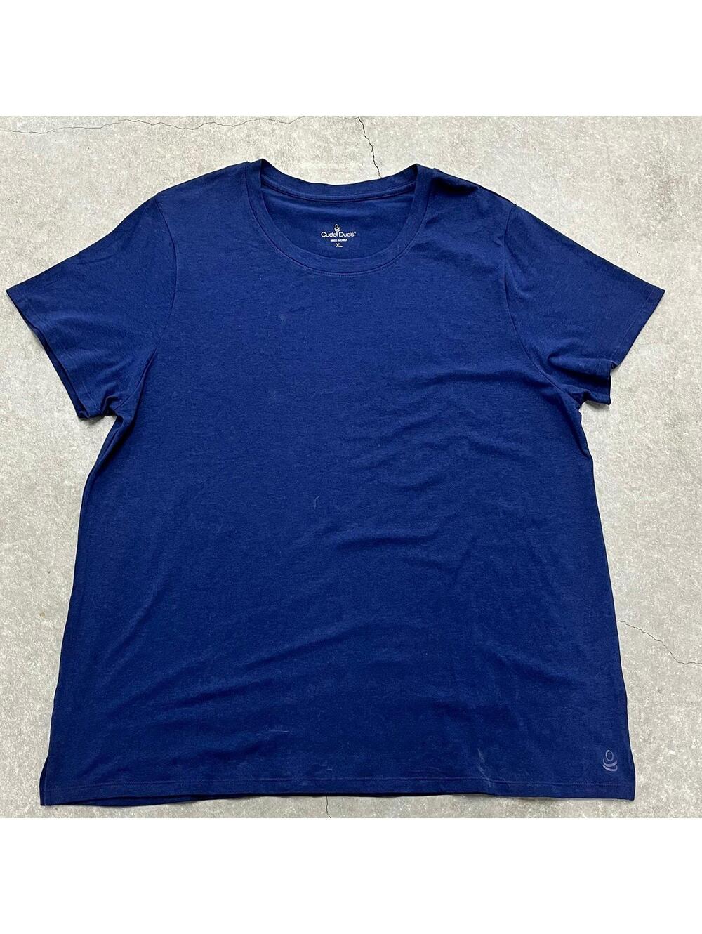 Cuddl Duds Plain Blue T Shirt